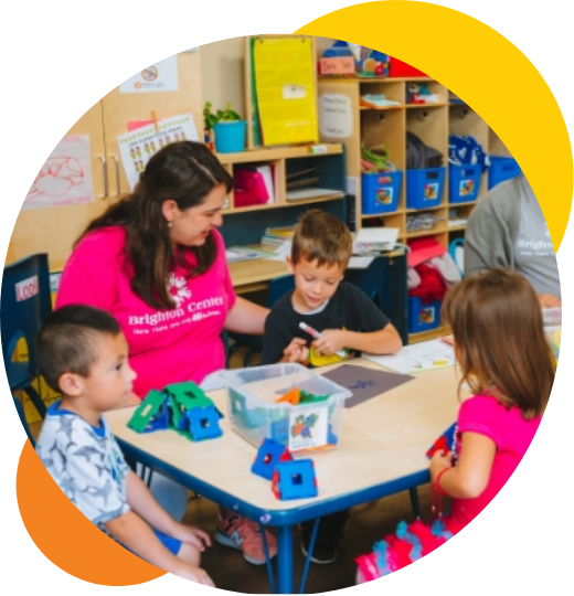 Brighton Center Teacher with Children in Brighton Center Classroom