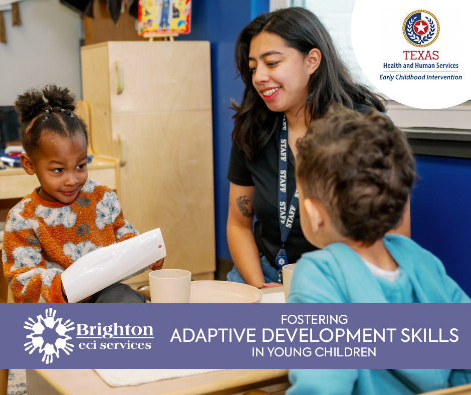 Brighton Staff Fostering Adaptive Development Skills in Young Children