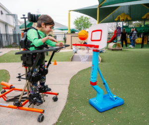 Brighton Student Enjoying Playing in Playground with Safety at Brighton Center