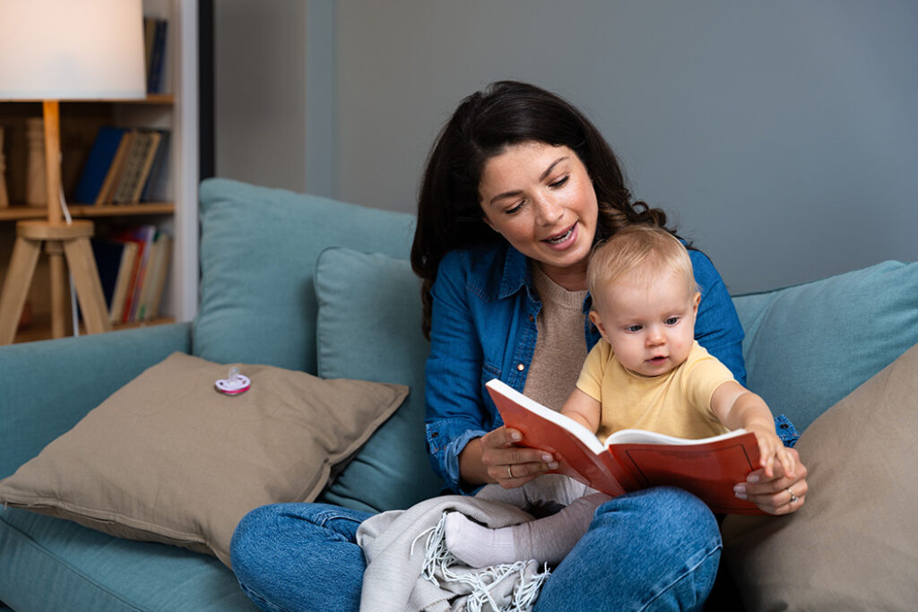 Parent Reading to Child Building Early Literacy Skills