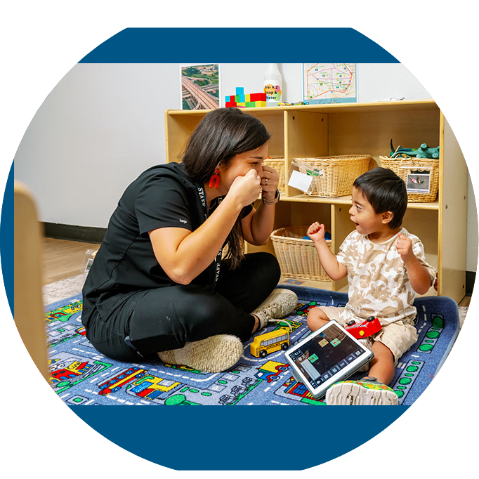 Early Intervention Specialist (EIS) Working with Special Needs Child at Brighton Center