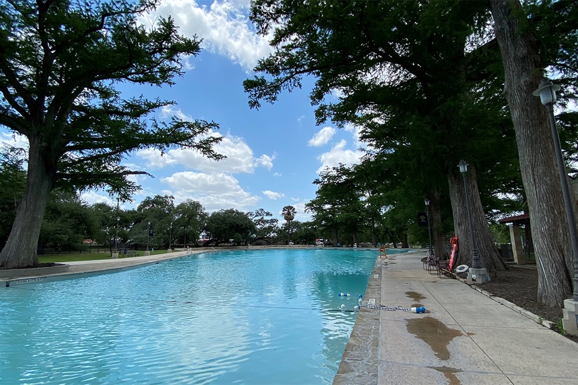 San Pedro Springs Park in San Antonio for Blog Post about Planning Fun Summer Activities In and Around San Antonio